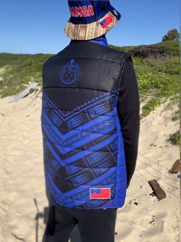 • Samoa Puff jacket Blue siapo inside