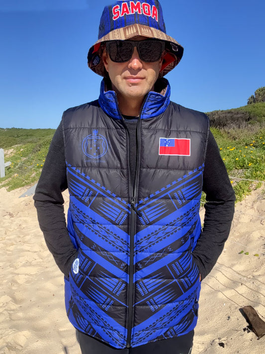 • Samoa Puff jacket Blue siapo inside