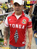 Tonga Rugby Jersy shirt red polo red collar
