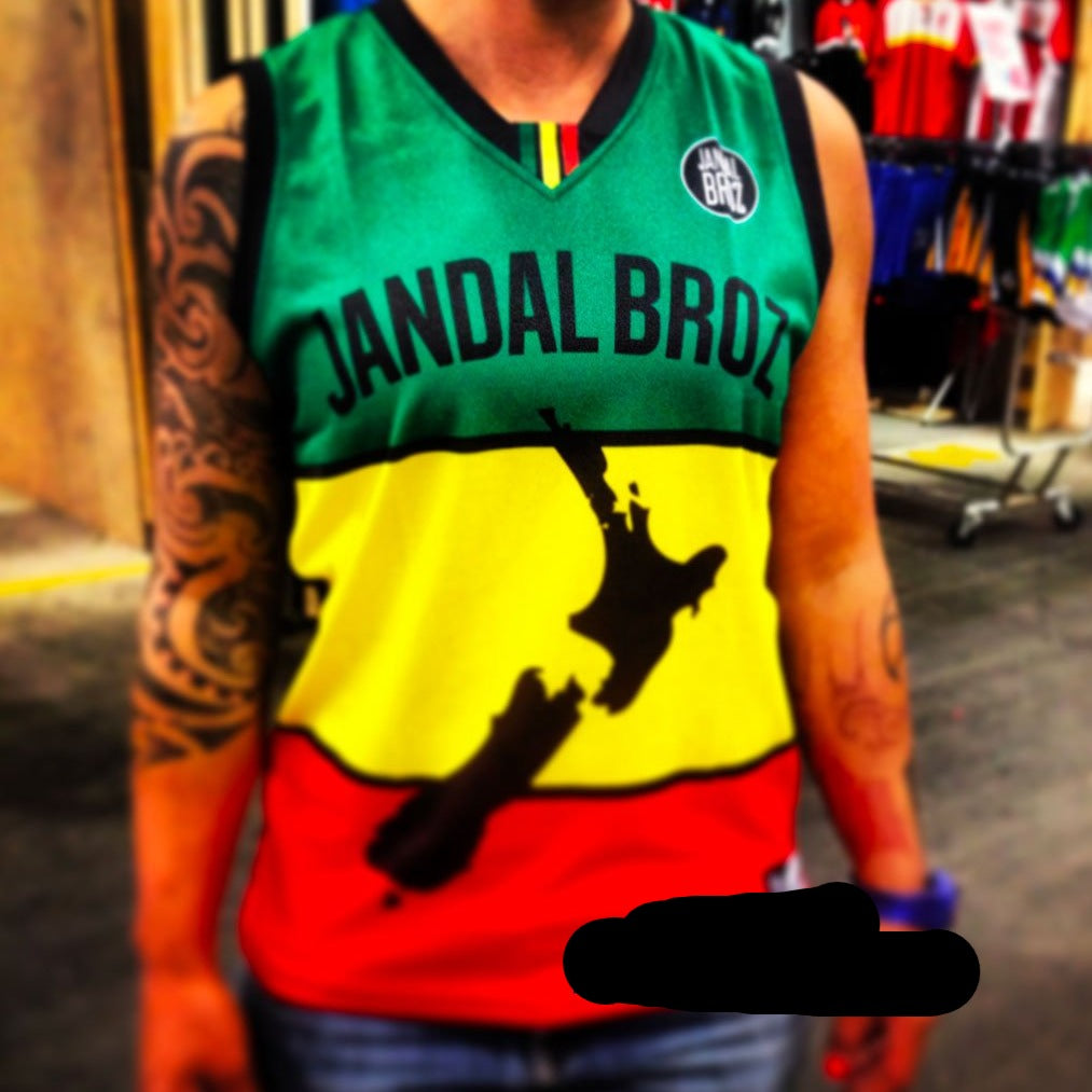 Basketball Singlet Reggae 'every lil thing gonna be kapai'