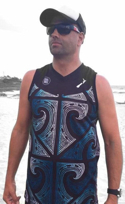 Basketball Singlet Puhoro Tangaroa Blue 2020