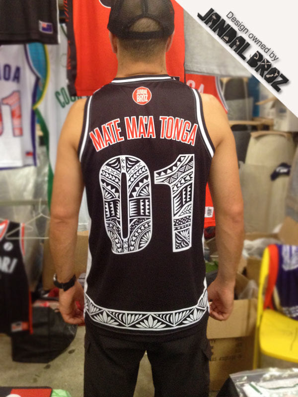Basketball Singlet Tonga Black