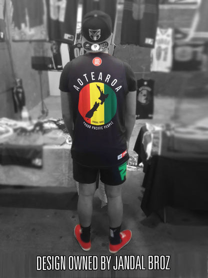 Kids Basketball Singlet Aotearoa Reggae Ta Moko Youth