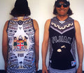 Basketball Singlet Vest Fiji V black brown