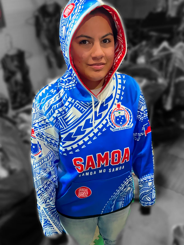 • Samoa Hoodie Blue Manu