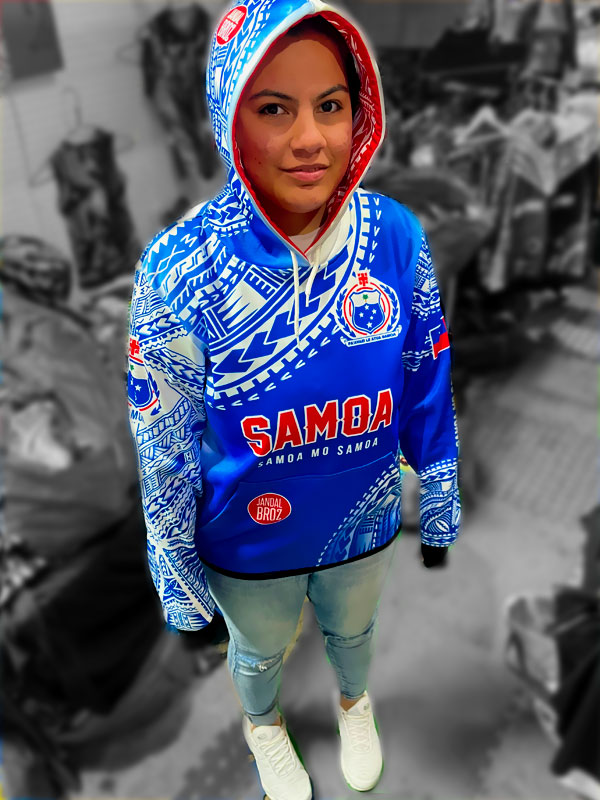 • Samoa Hoodie Blue Manu
