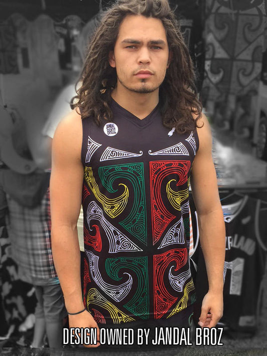OLD Basketball Singlet Aotearoa Reggae Music Puhoro OLD