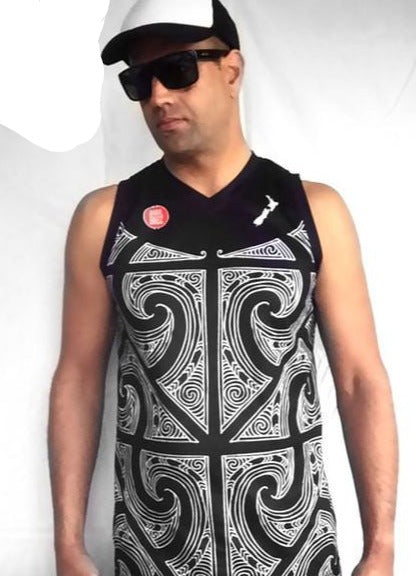 Basketball Singlet Puhoro Mangu Wairua