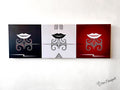 Maori art Canvas Ta moko kauae - Mana Wahine Whakataukī - Whero ma pango - Canvas 90x30cm