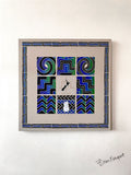 Maori art Canvas - Poutama and Pouhine Tane Tangaroa mana moana Balanced wairua  - Canvas 60x60cm
