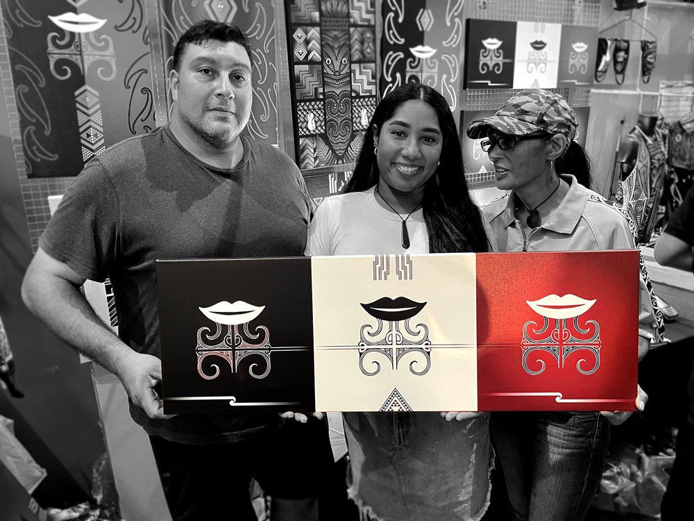 Maori art Canvas Ta moko kauae - Mana Wahine Whakataukī - Whero ma ...