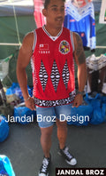 Basketball Singlet Tonga Red ngatu