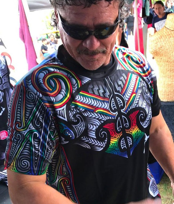 • Aotearoa Rasta Healing colours-  T-shirt (Sports breathable fabric)
