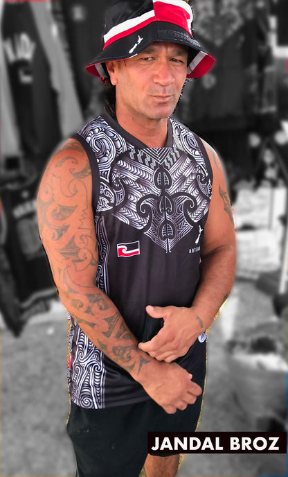 • KIDS  Tino Rangatiratanga Whakairo chest Aotearoa Maori Singlet