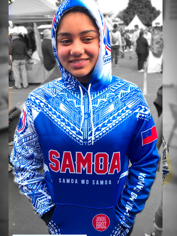 • Samoa Hoodie Blue Chest
