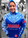 Samoa Hoodie Blue Chest Womans