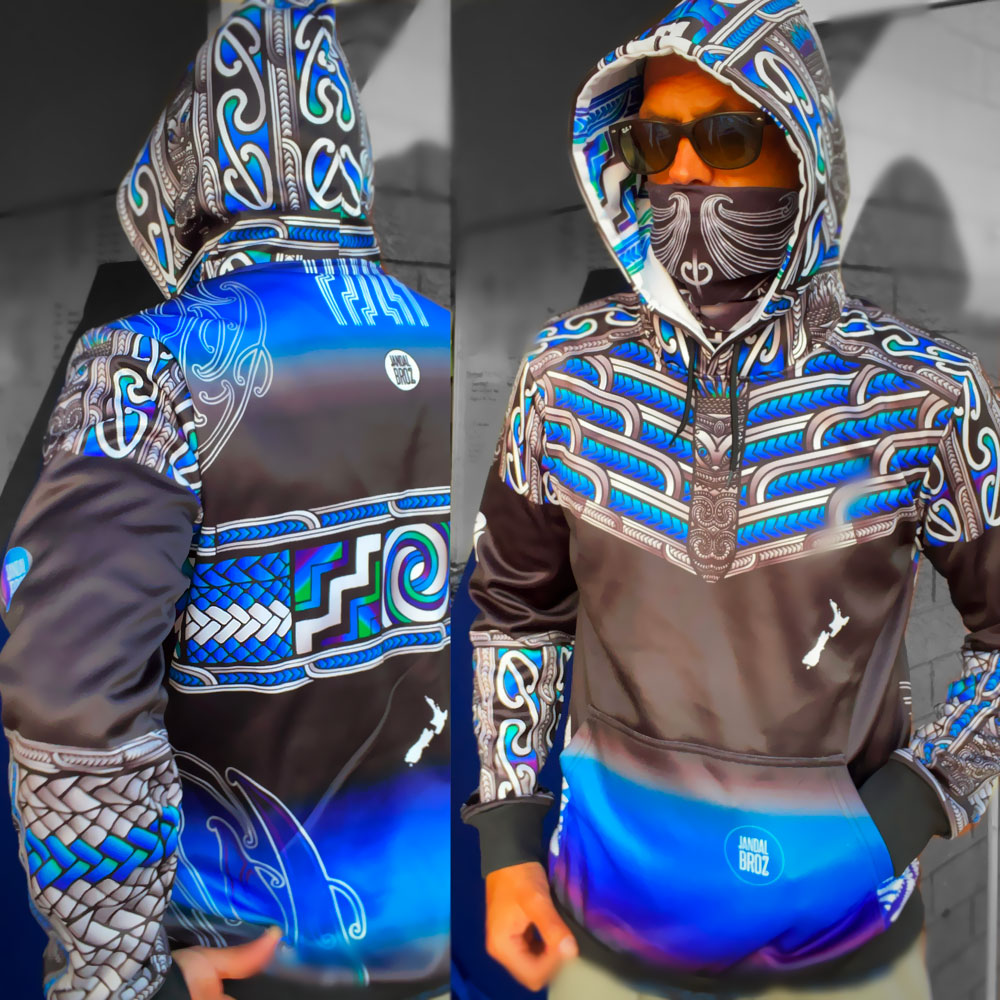 • Tangaroa Whakairo Māori Hoodie