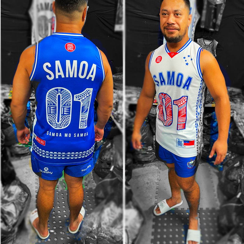 • Samoa Basketball Singlet White 01