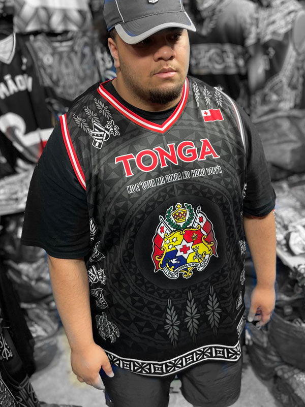 Basketball Singlet Tonga Sila black