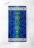 Maori Art Canvas -  Tangaroa Tane Tangaroa Taniko - 40x80cm